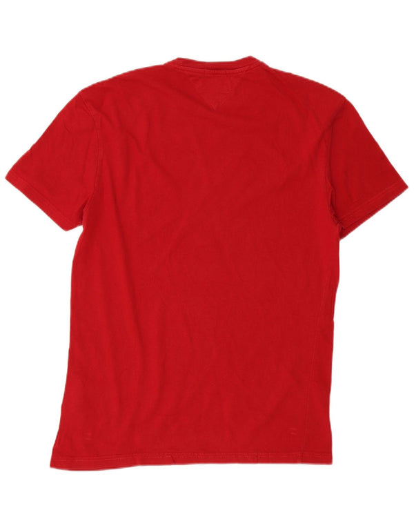 Tommy Hilfiger T-shirt graphique coupe régulière pour hommes, petit coton rouge