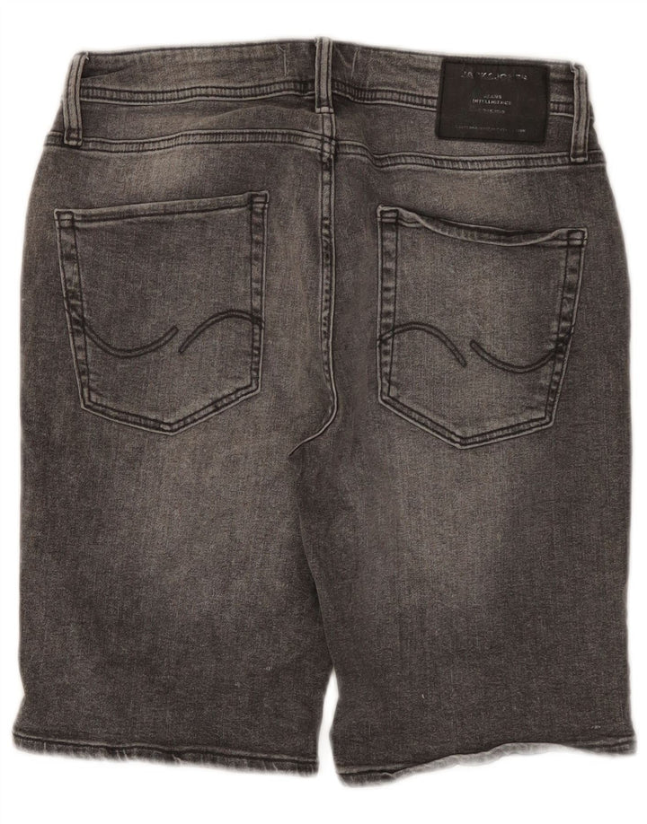 Jack & Jones Pantaloni scurți de denim obișnuiți pentru bărbați, mici W29, bumbac gri