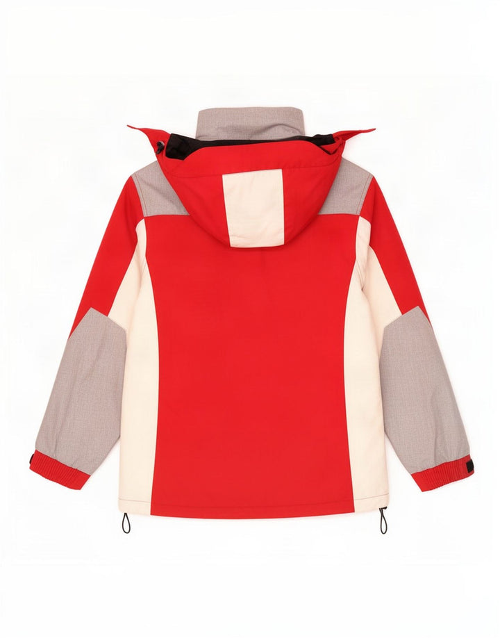 Giacca da sci con cappuccio da donna Kappa UK 14 poliestere color block rosso medio