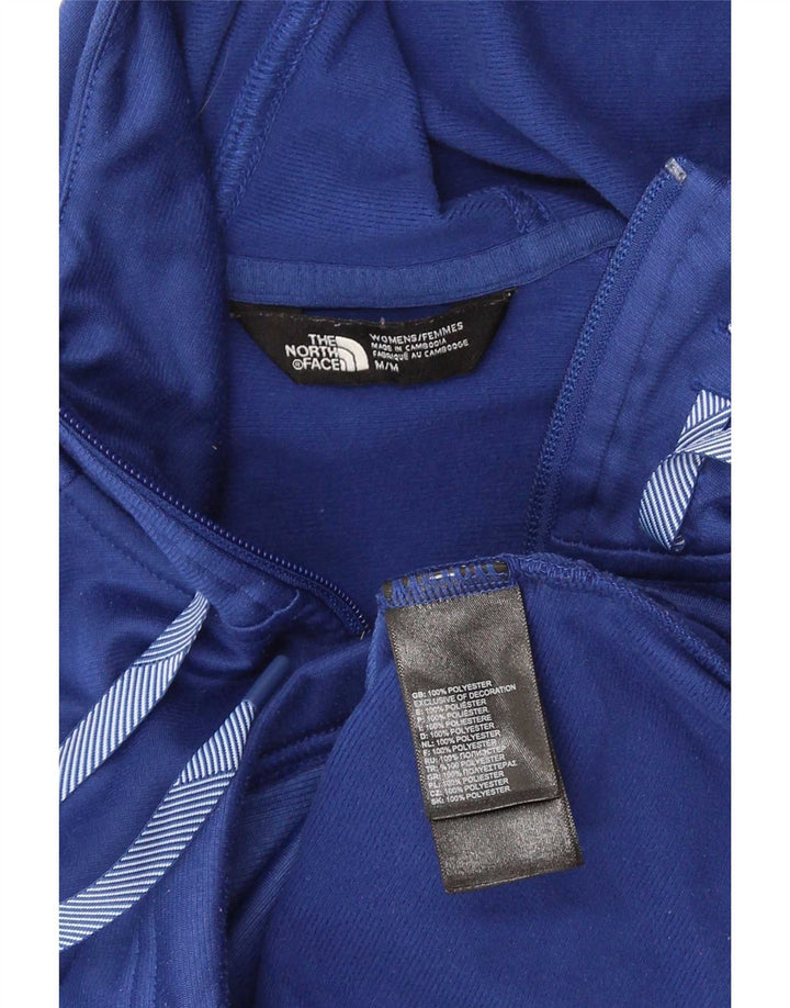 The North Face Womens Zip Hoodie Sweater UK 12 Medium Blue Polyester