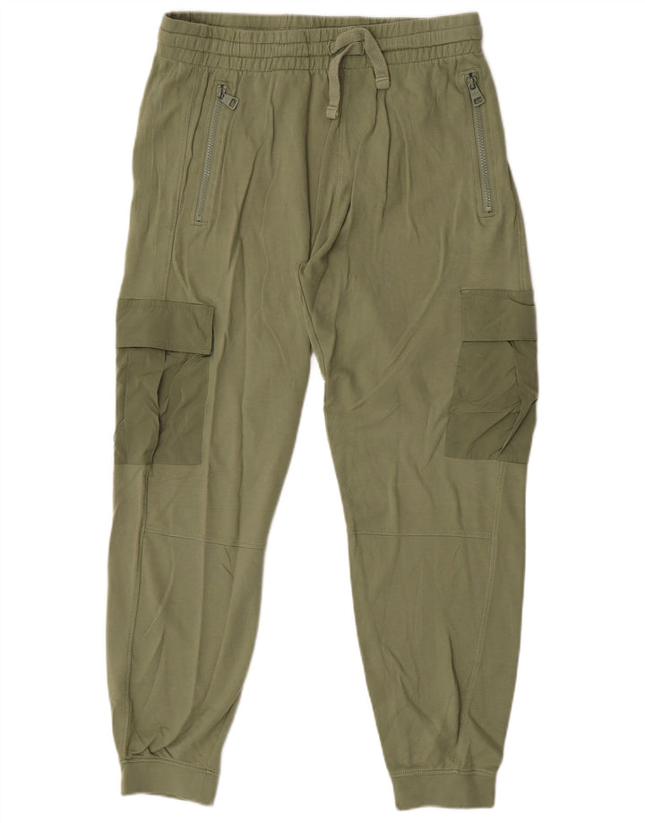 Bear Mens Cargo Tracksuit Trousers Joggers Large Khaki Cotton