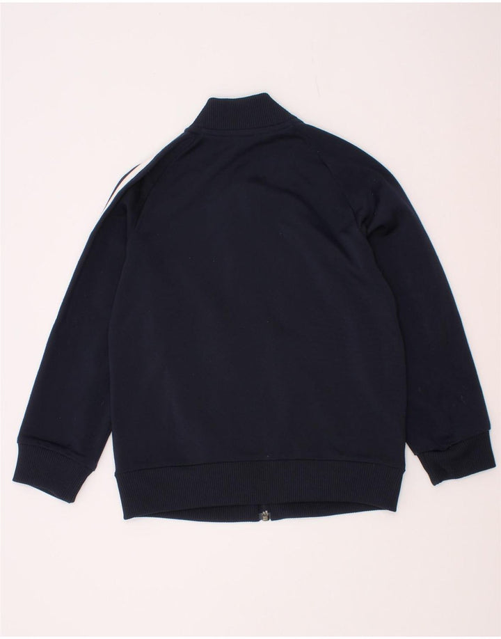 Adidas Boys Tracksuit Top Jacket 5-6 Years Navy Blue Polyester