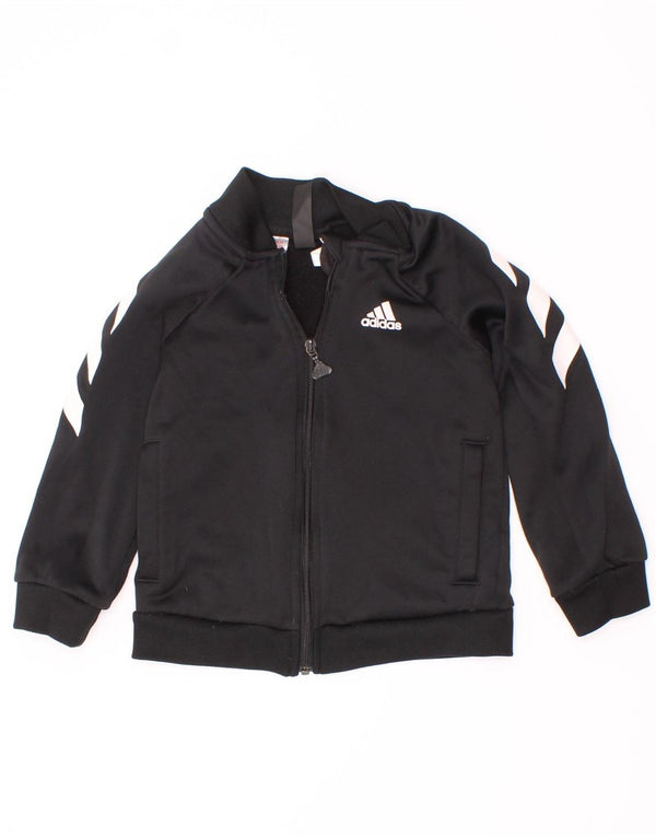 Adidas Veste de survêtement pour garçon 3-4 ans Noir Colourblock Polyester