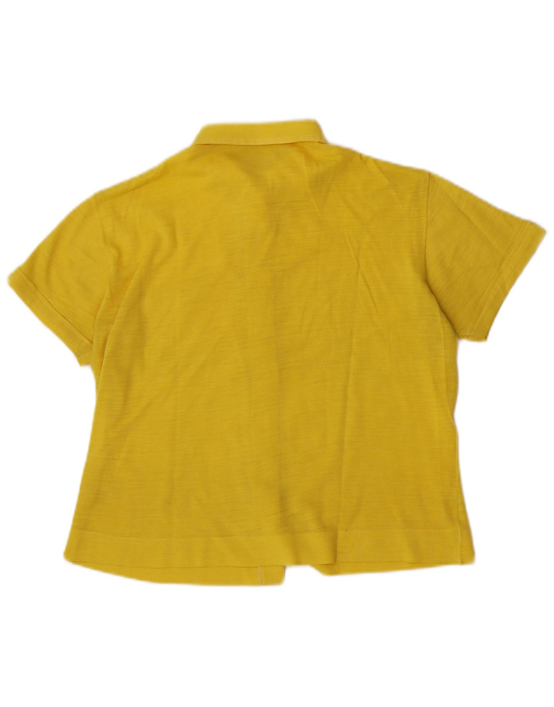 Vintage Womens Short Sleeve Shirt UK 14 Medium Yellow