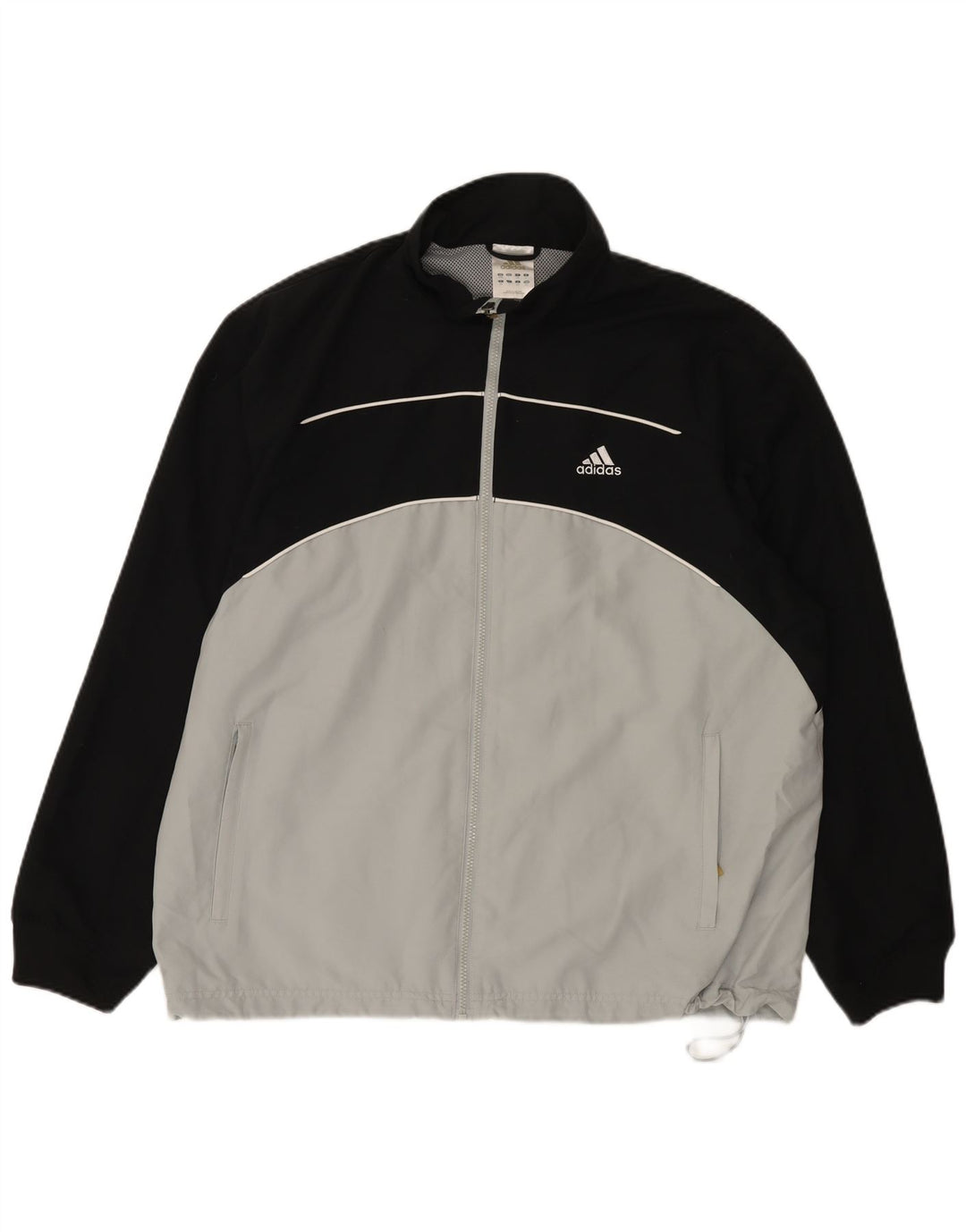 Adidas Mens Rain Jacket UK 44/46 Large White Colourblock Polyester
