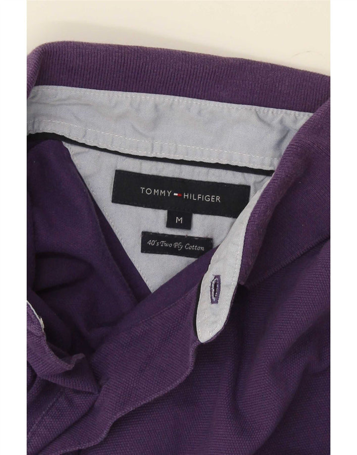 Tommy Hilfiger Mens Polo Shirt Medium Purple Cotton