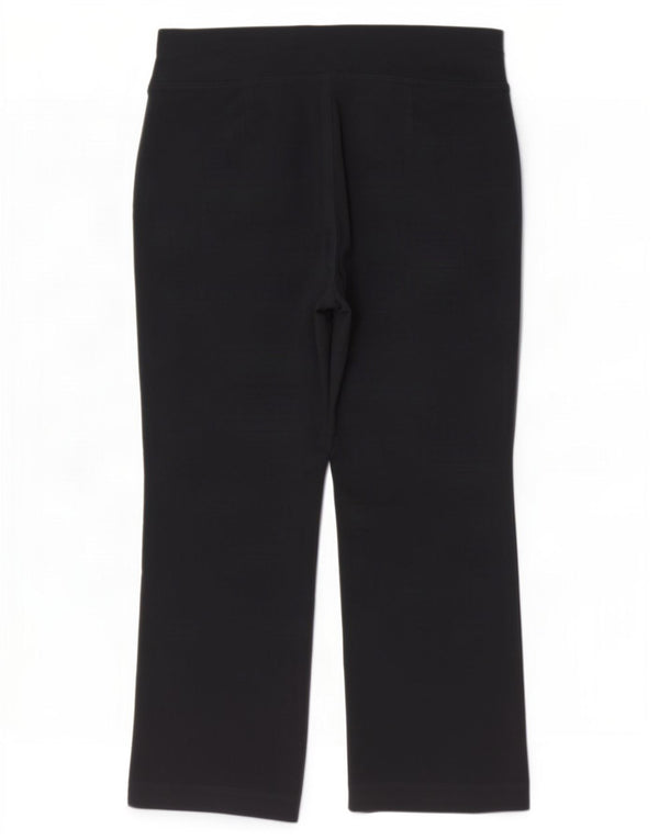Marks & Spencer Pantalones casuales de cintura alta para mujer UK 20 2XL W42 L29 Negro