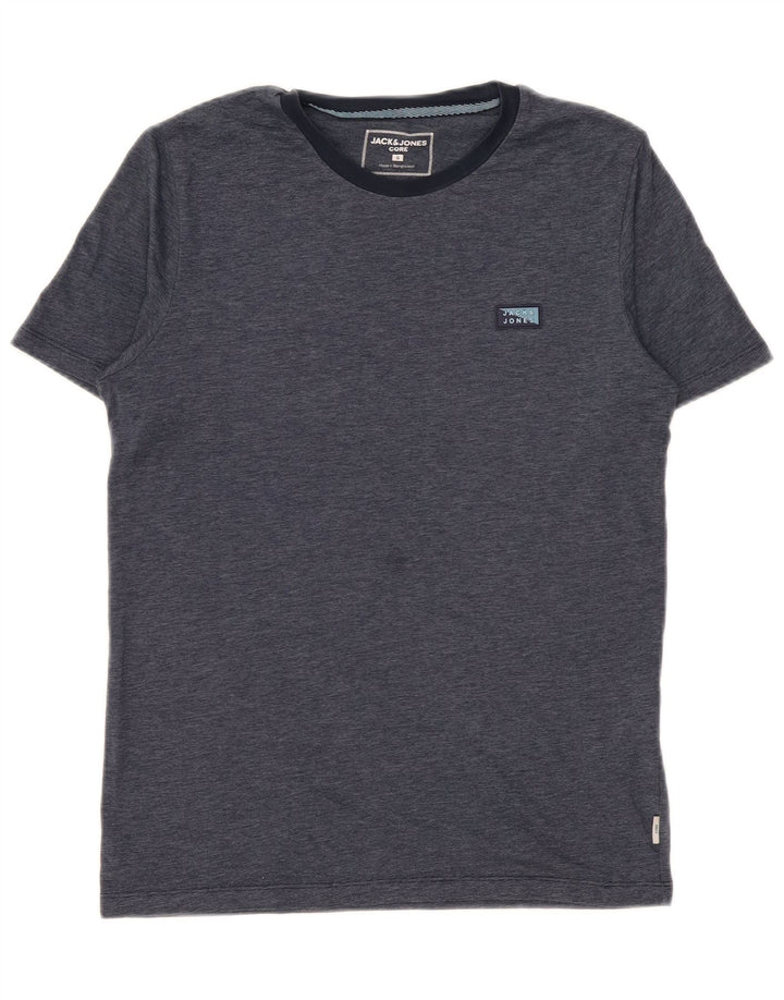 Jack & Jones Mens T-Shirt Top Small Navy Blue Cotton