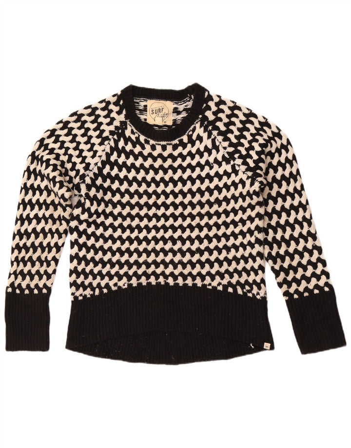 Rip Curl Pull ras du cou pour femme US 8 Medium Noir Rayé