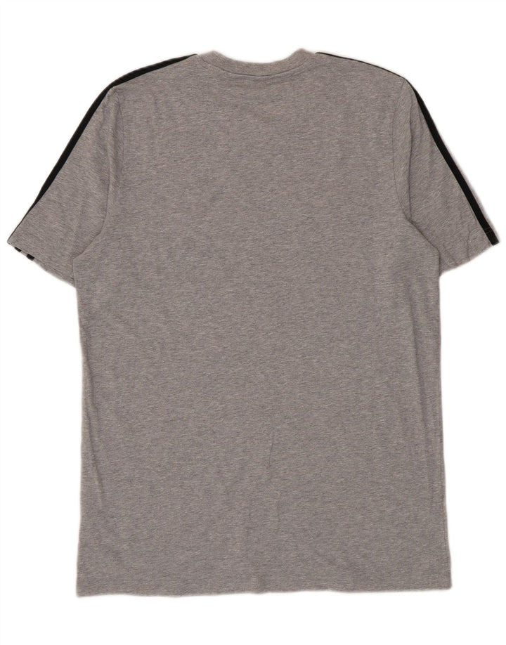 Adidas Mens T-Shirt Top Large Grey Flecked Cotton