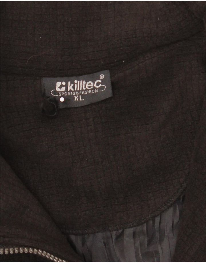 Killtec Mens Zip Neck Fleece Jumper XL Black Polyester
