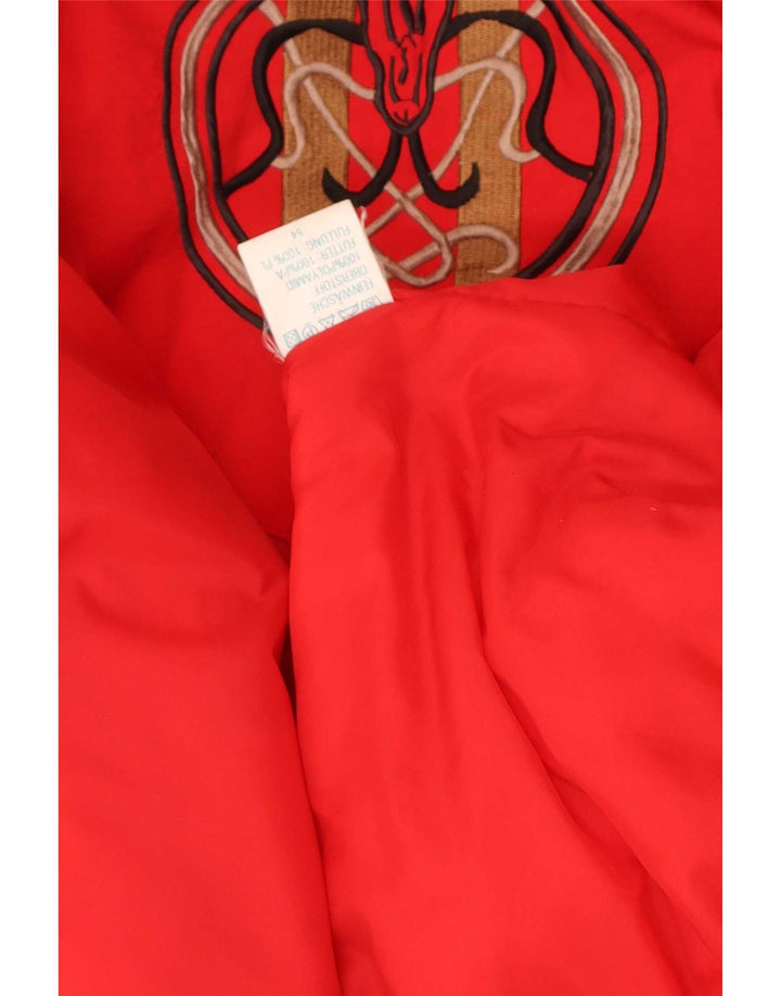 Vintage Mens Utility Jacket IT 54 2XL Red Polyamide
