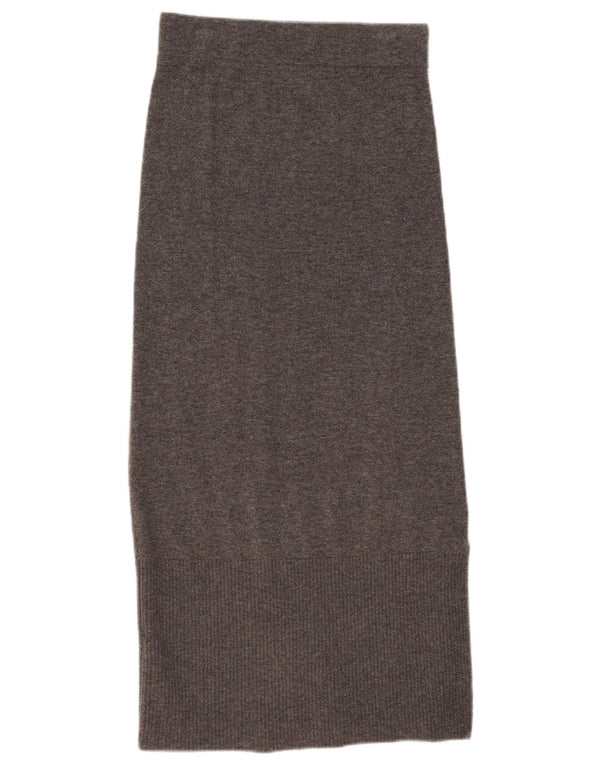 Женская трикотажная макси-юбка Massimo Dutti UK 6 XS W25 Серая шерсть