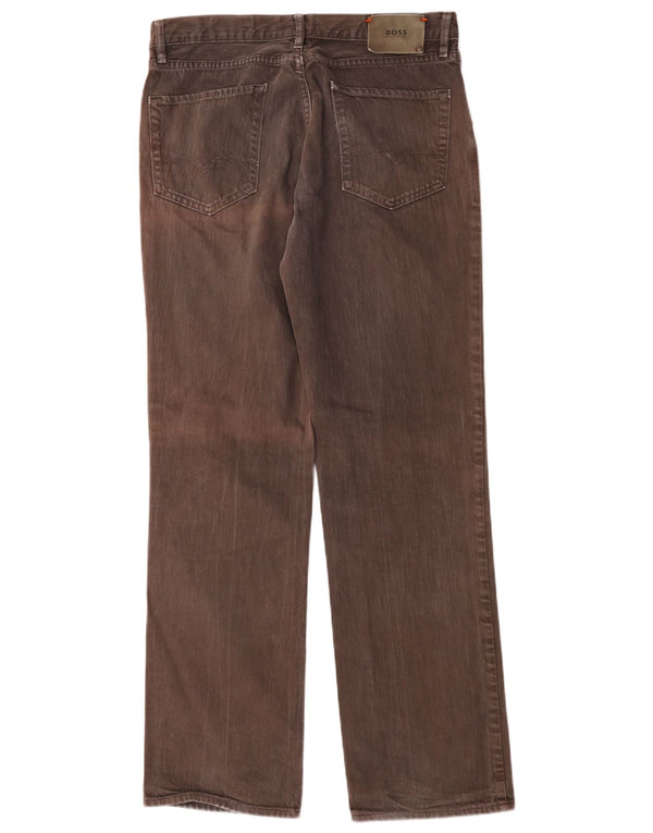 Hugo Boss Jean droit coupe droite W34 L33 en coton marron