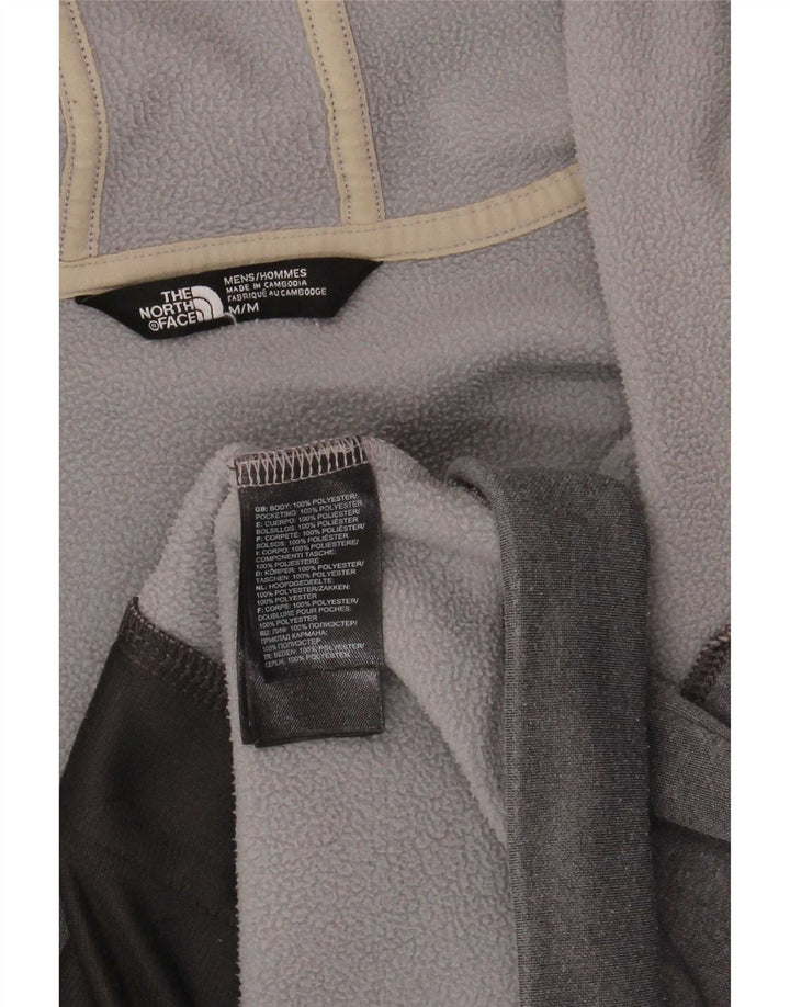 The North Face Mens Zip Hoodie Sweater Medium Grey Polyester