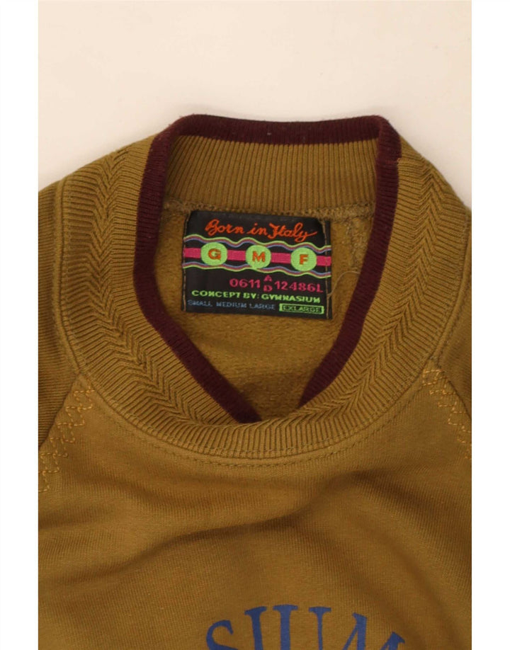 Vintage Mens Graphic Sweatshirt Jumper XL Khaki