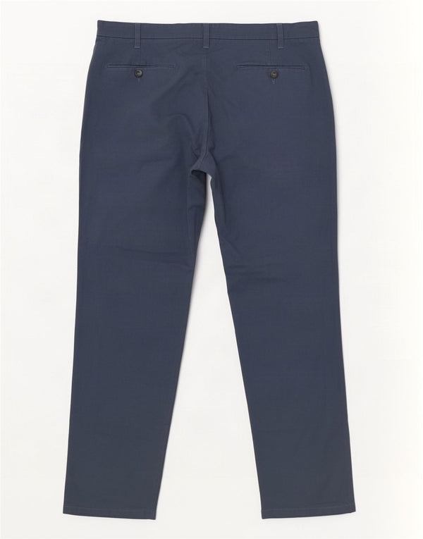 Calça chino masculina Marks & Spencer de ajuste regular W38 L31 algodão azul