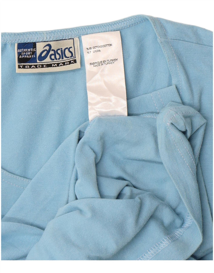 Asics Womens Top 3/4 Sleeve UK 18 XL Blue Cotton