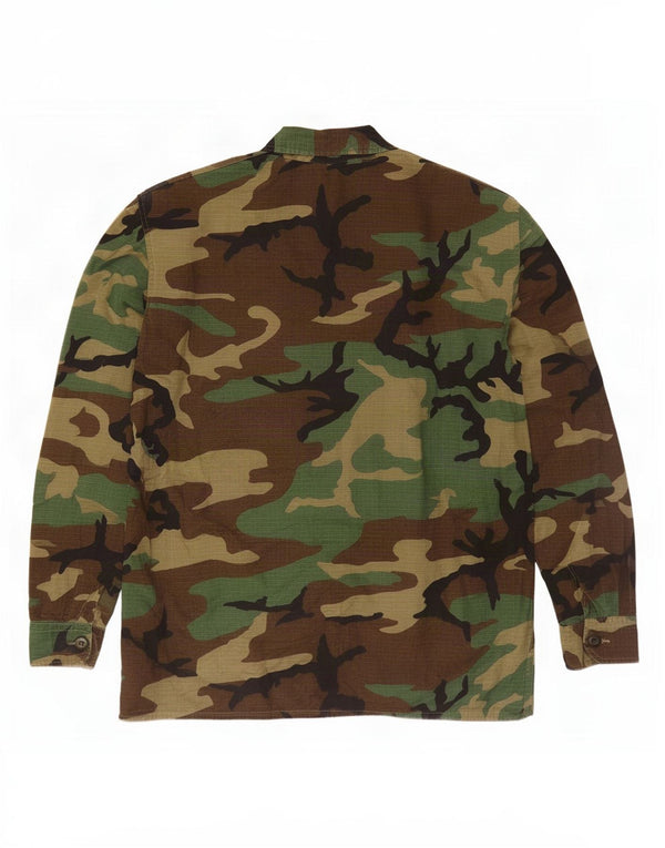 Chemise militaire homme vintage XL coton vert