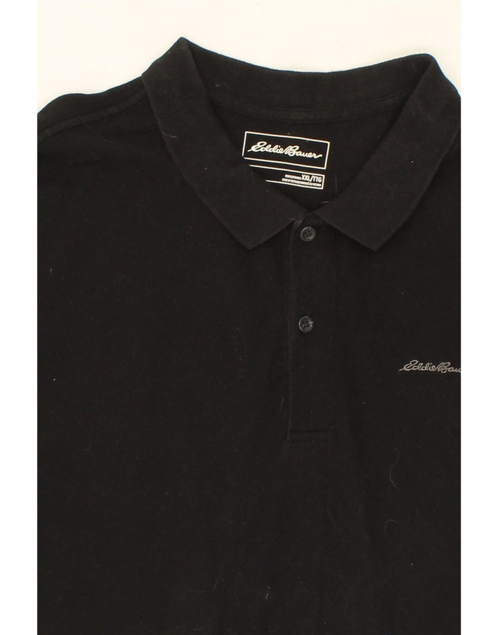 EDDIE BAUER Mens Polo Shirt 2XL Black Cotton Vintage Eddie Bauer and Second-Hand Eddie Bauer from Messina Hembry 