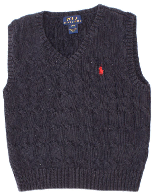 Polo Ralph Lauren Meninos Colete Regata 2-3 Anos Azul Marinho Algodão