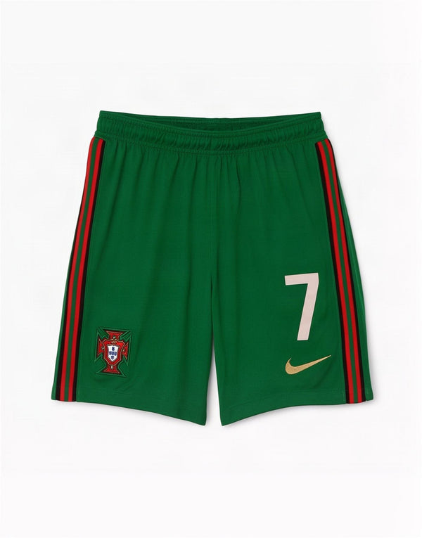 Pantaloncini sportivi grafici da uomo della squadra di calcio Nike Portogallo, a righe verdi medie
