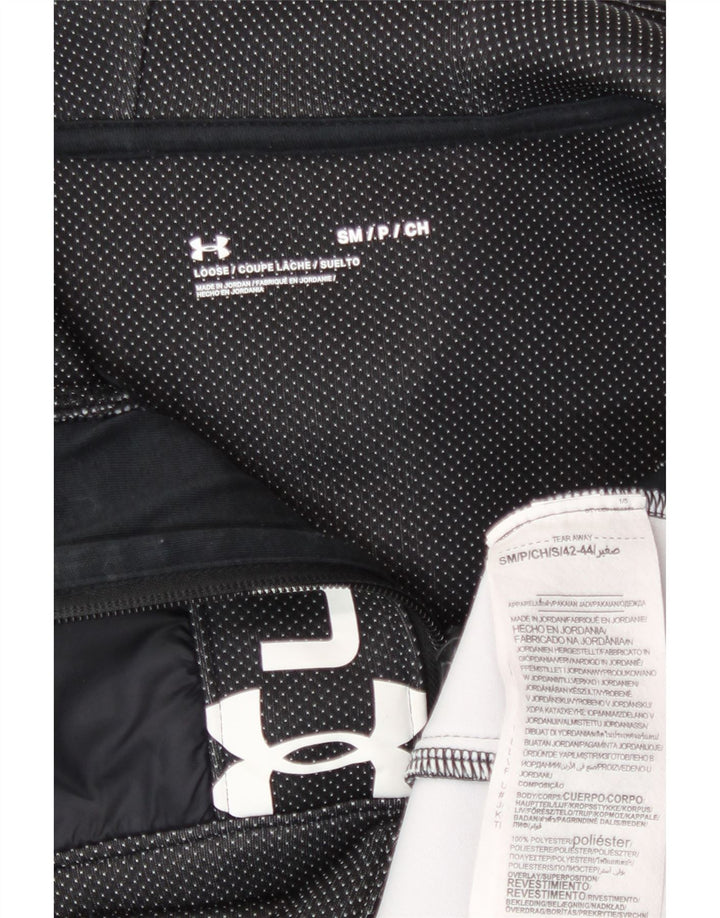 Under Armour Herre grafisk hættetrøje med lynlås lille sort plettet polyester