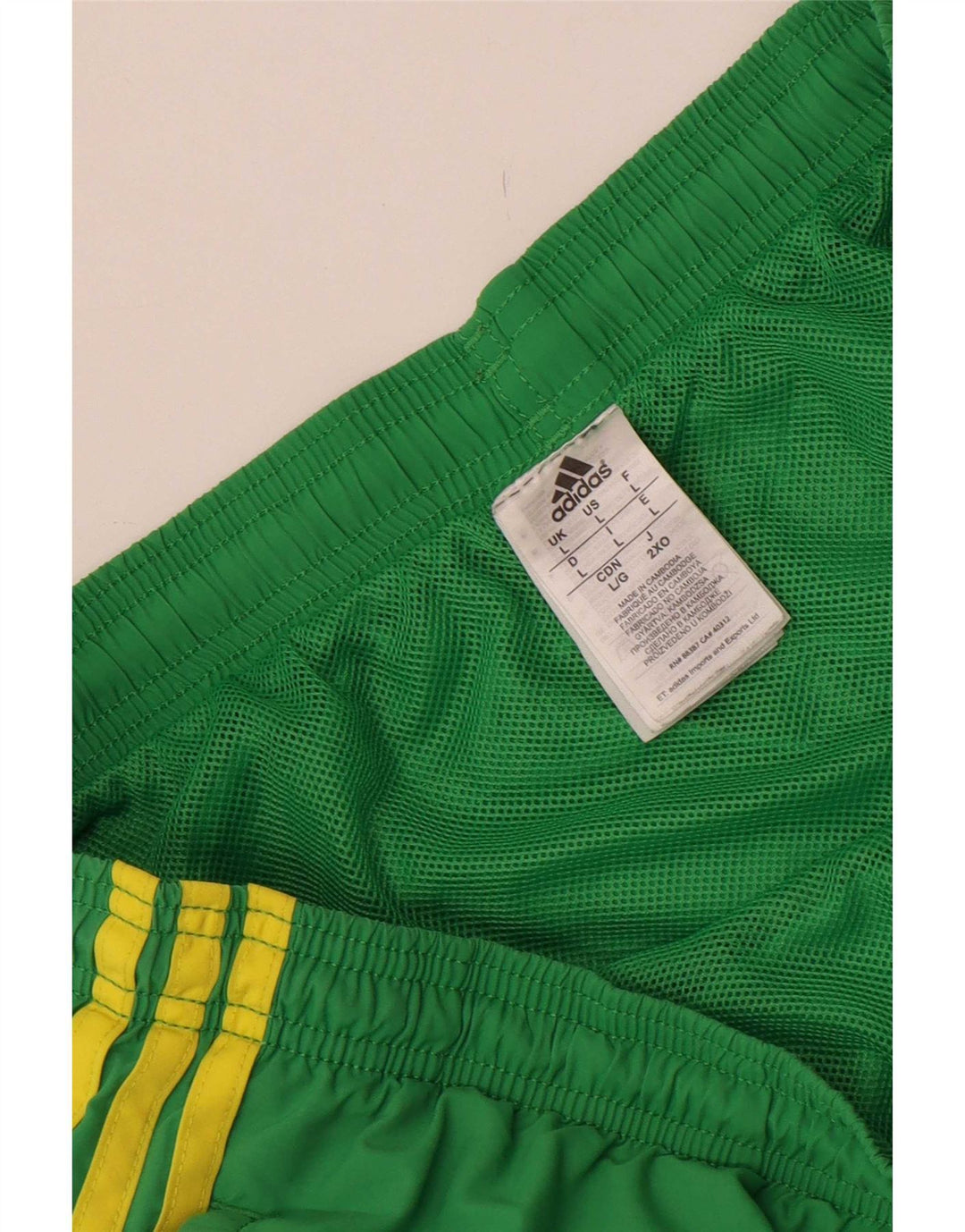Pantaloncini sportivi da uomo Adidas grandi in nylon verde