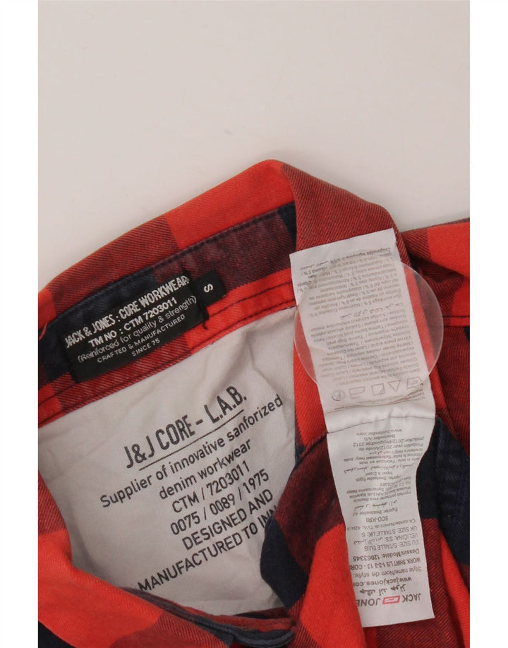 JACK & JONES Flanellskjorte til mænd Lille rød ternet bomuld