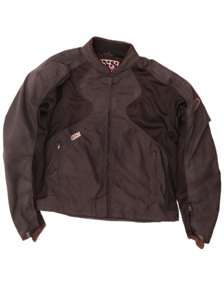 IXS Mens Motorcycle Racer Jacket UK 44 2XL Black Colourblock Polyamide