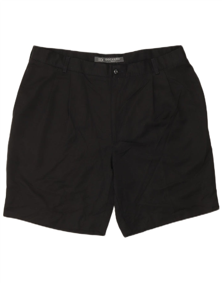 DOCKERS Mens Golf Pegged Chino Shorts W40 XL Black Polyester
