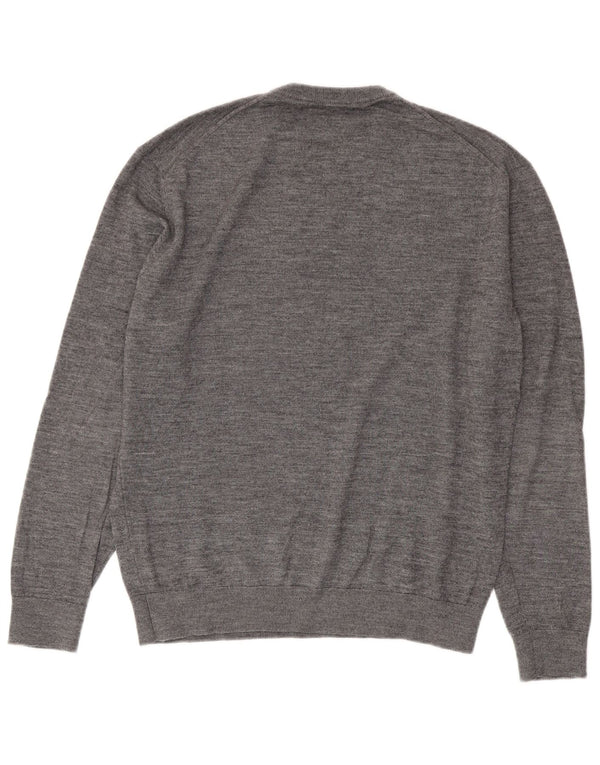 Zara Mens Crew Neck Jumper Sweater XL Grey