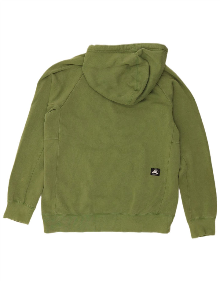 Felpa con cappuccio grafica Nike da uomo in cotone verde medio