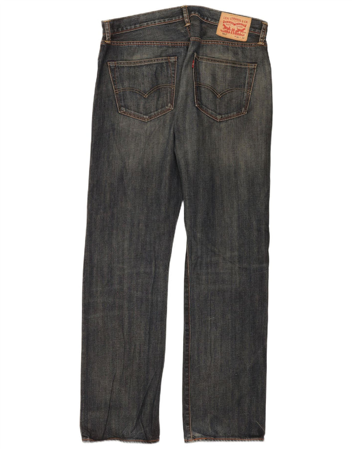Levi's Mens 501 Straight Jeans W36 L34 Blue Cotton