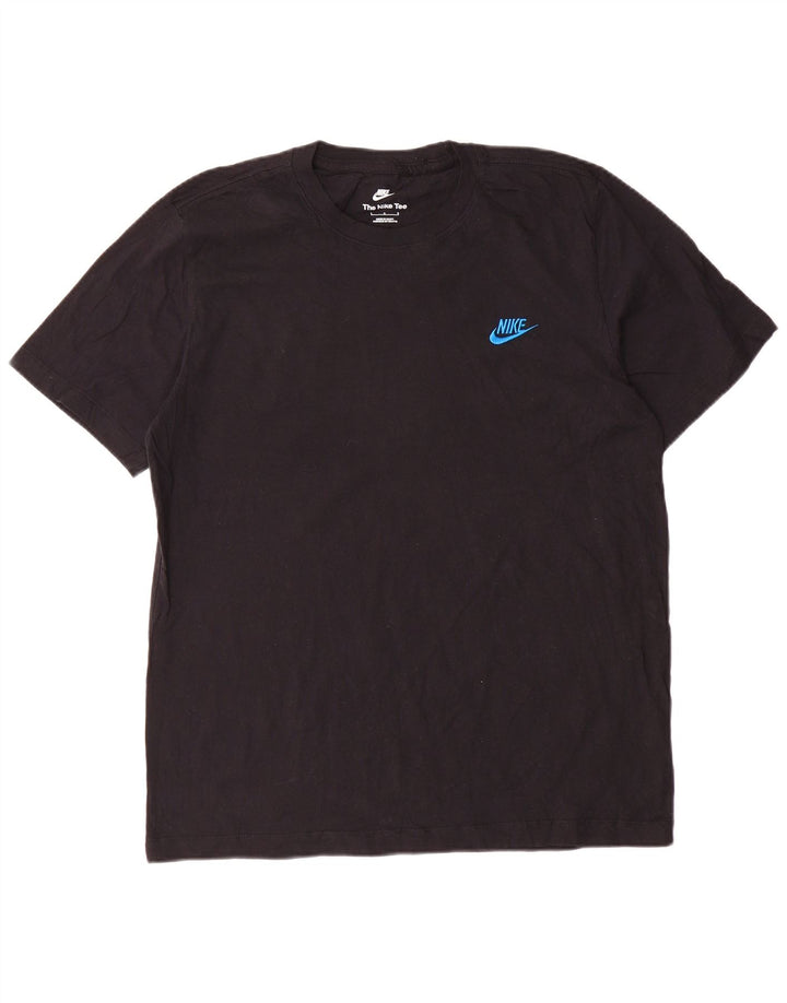 Nike Mens T-Shirt Top Large Black Cotton