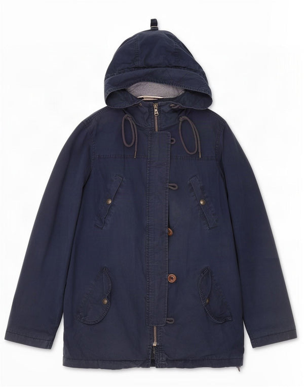 Parka con capucha para mujer Fat Face UK 40 Medium Azul marino Algodón