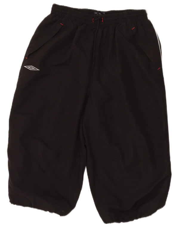 Umbro Mens Graphic Bermuda sport rövidnadrág nagy fekete poliészter