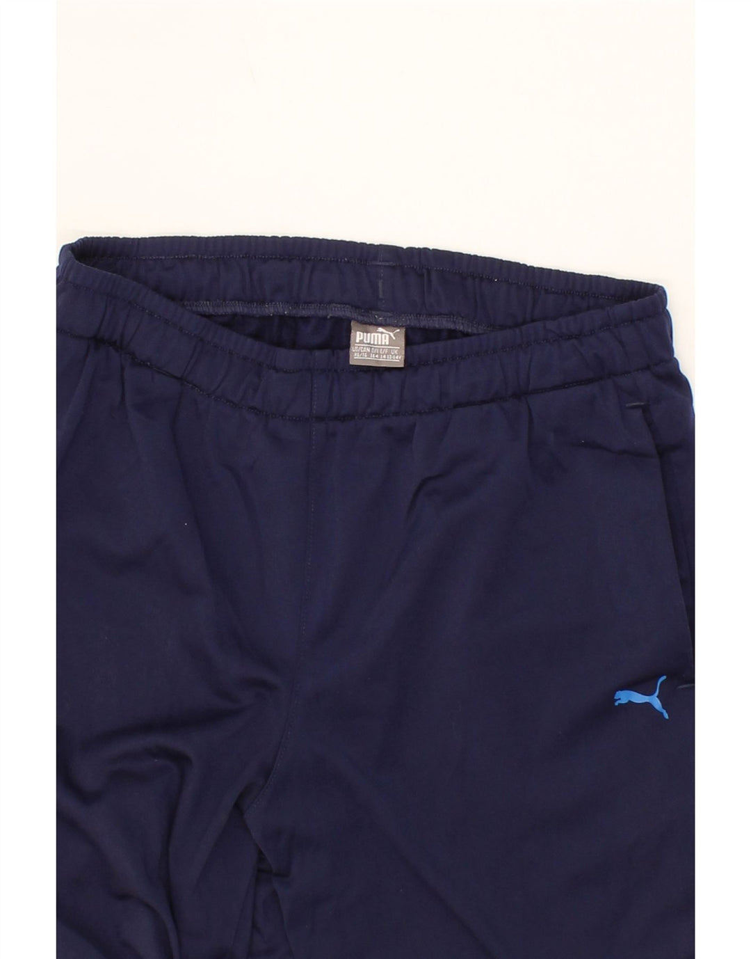 PUMA Boys Tracksuit Trousers 13-14 Years XL Navy Blue Polyester Vintage Puma and Second-Hand Puma from Messina Hembry 