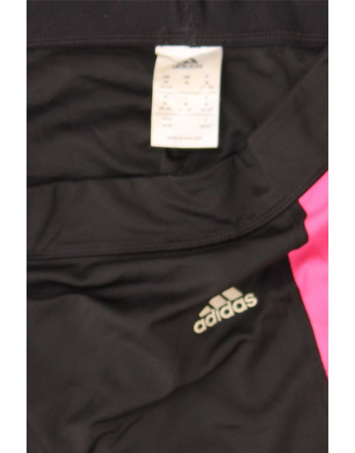 Adidas Womens Graphic Leggings UK 12/14 Medium Black Colourblock