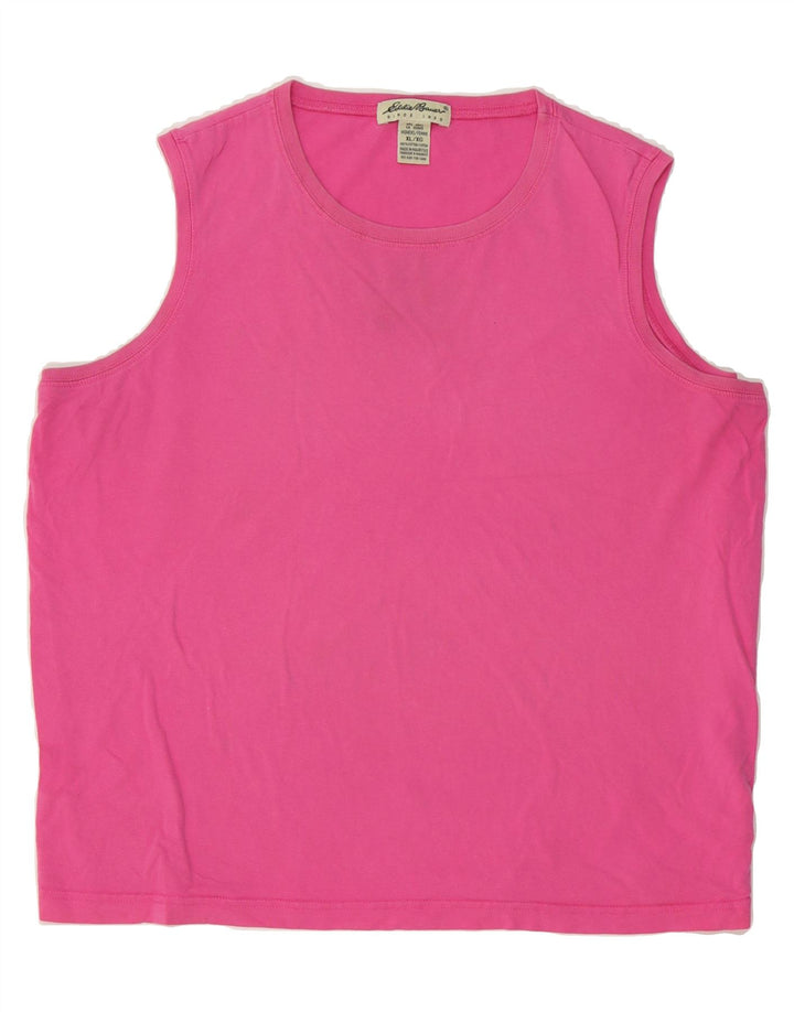 EDDIE BAUER Womens Vest Top UK 18 XL Pink Cotton Vintage Eddie Bauer and Second-Hand Eddie Bauer from Messina Hembry 