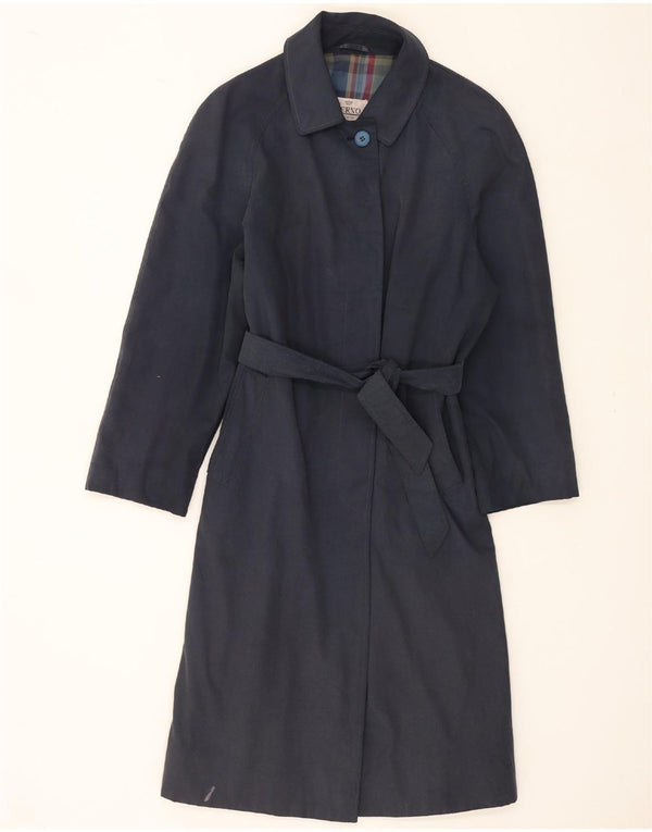 HERNO Womens Overcoat UK 10 Small Navy Blue