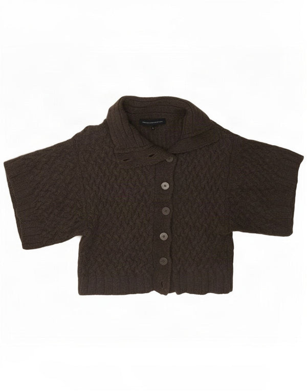French Connection Womens Short Sleeve Bolero Jumper UK 10 Small Brown