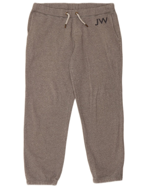 Jack Wills Mens Graphic Tracksuit Trousers Joggers Large Grey Cotton
