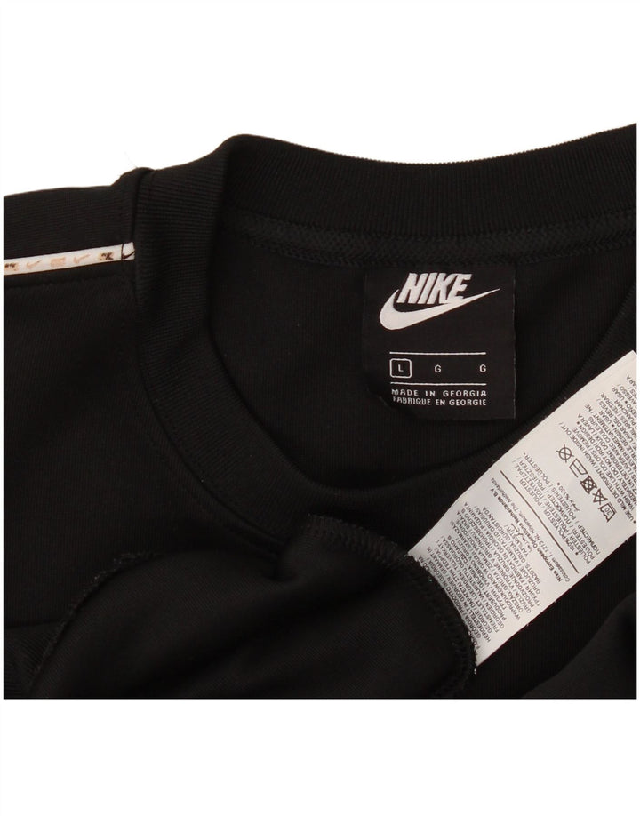 Felpa grafica da uomo Nike Felpa grande in poliestere nero