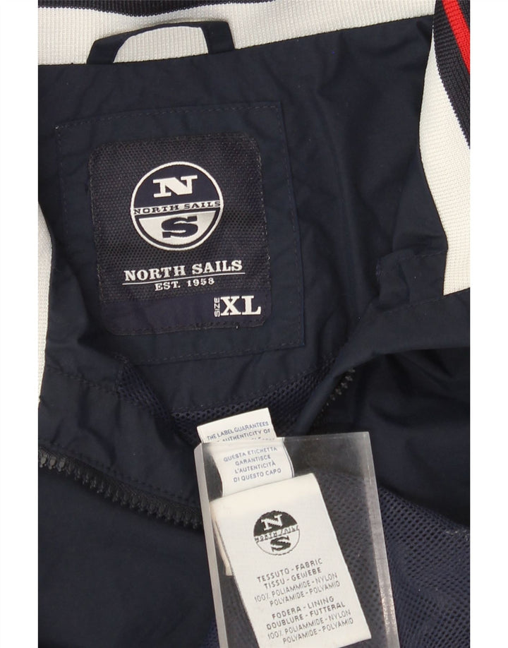 North Sails Mens Bomber Jacket UK 42 XL Navy Blue Polyamide