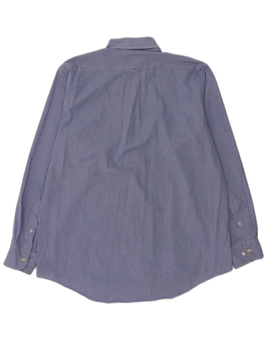 Izod Mens Shirt Large Blue Gingham Cotton