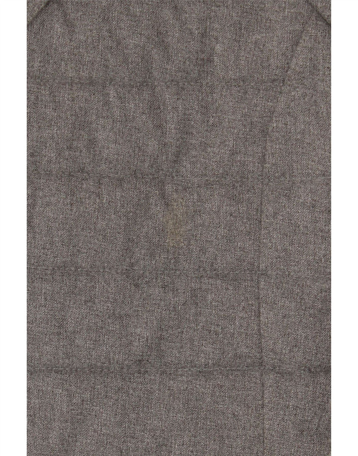 Conte of Florence Womens Hooded Blazer Padded Jacket IT 42 Medium Grey