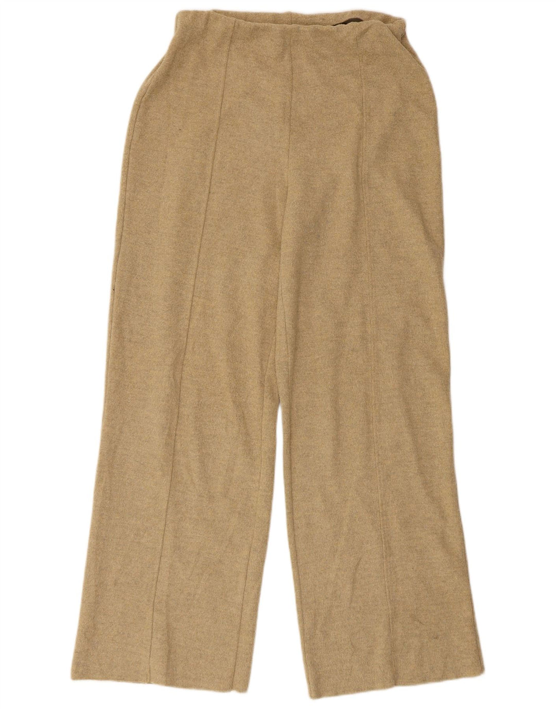 Zara Womens High Waist Tracksuit Trousers UK 12 Medium  Beige Polyester