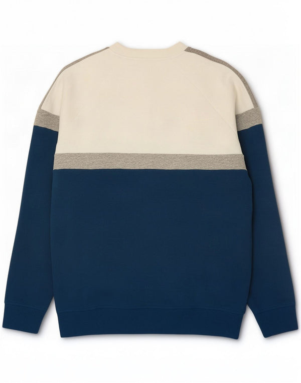 Felpa da uomo Adidas Felpa in cotone color block blu medio
