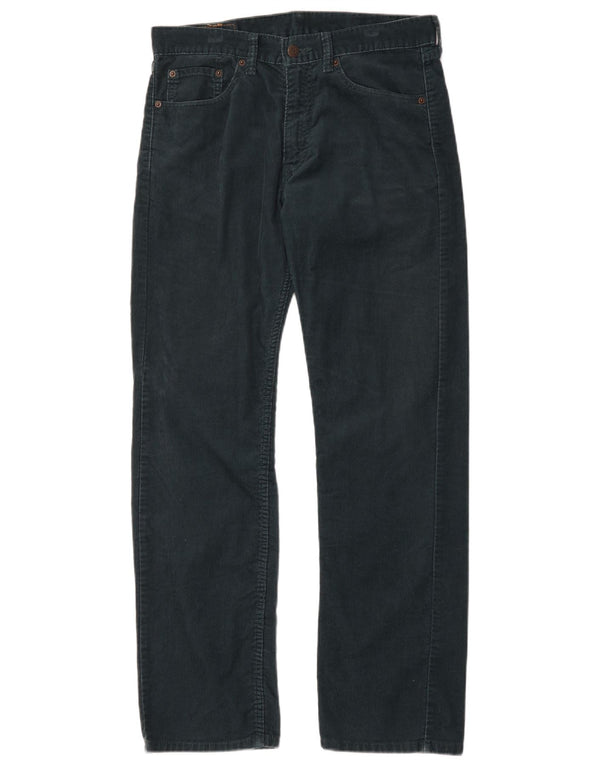 Levi's Mens 505 egyenes kordbársony nadrág W32 L32 zöld pamut